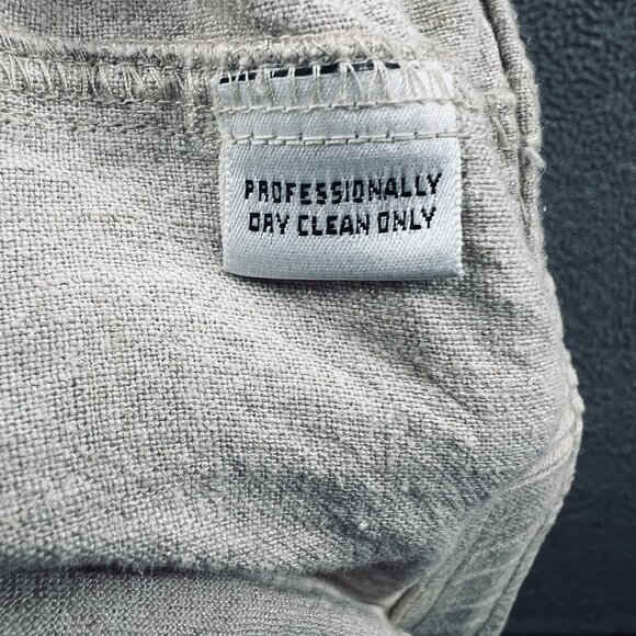 St John Sport Pants Womens Large Beige Linen‎ Blend Drawstring Casual Made USA - Picture 6 of 13